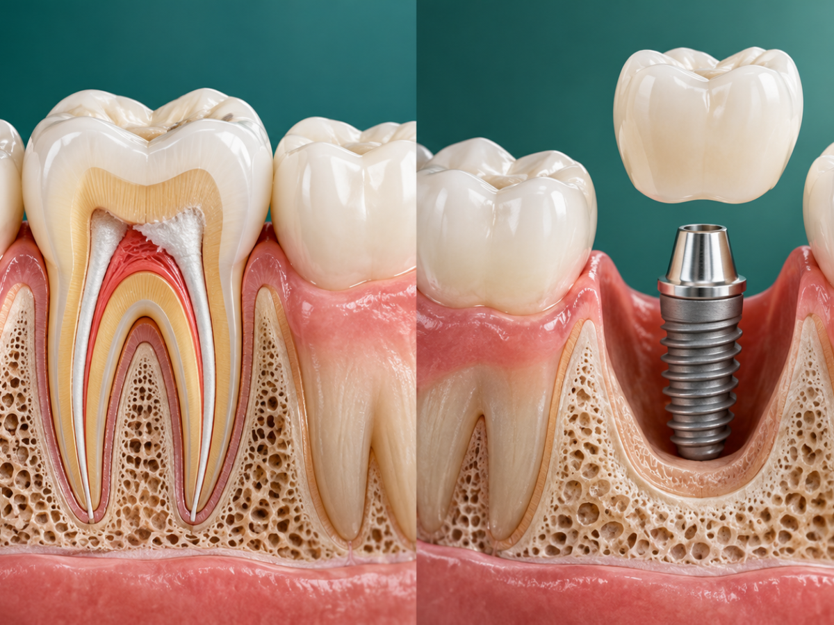 Root canal और tooth extraction की तुलना
